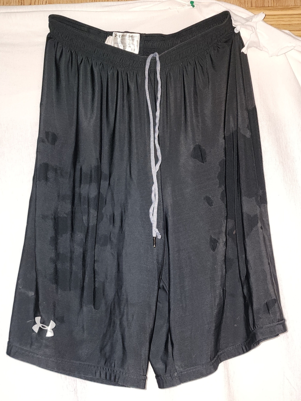 Under Armour Black Men’s Athletic Shorts with Gray Drawstring